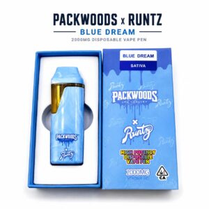 Packwoods X Runtz 1 Gram tank cartridge Disposable vape pen with packaging Wholesale Customized acceptable